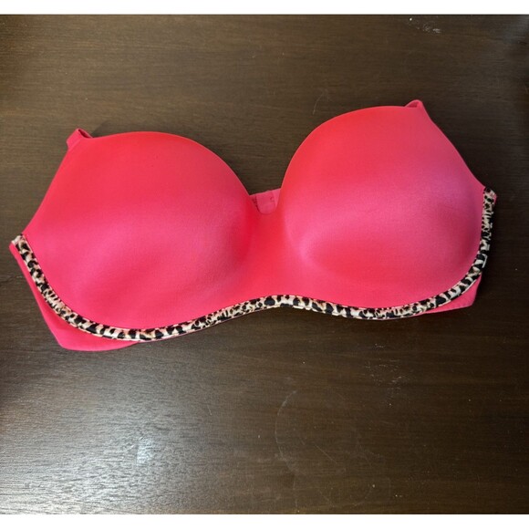 Victoria’s Secret Bra Push-Up Padding 36 DD Pink Wear Everywhere Wireless - Picture 6 of 10